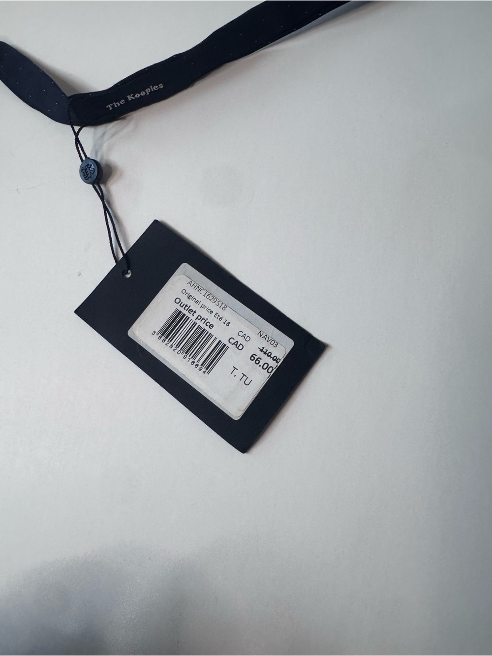 The Kooples Black Logo Neck Strap - Picture 3 of 7